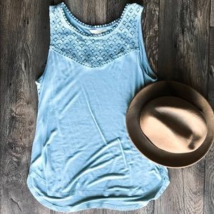 H&M pastel blue tank blouse. Size small.